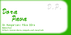 dora pava business card
